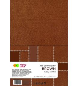 Filc dekoracyjny brązowy 10szt HAPPY COLOR