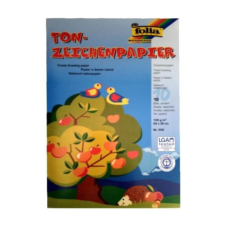 Teczka z papierem kolor 130g/m2 10 arkuszy