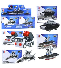 Klocki konstrukcyjne 2w1 pojazdy wojskowe MIX