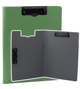 Deska z okładką A4 dwa klipy plastikowa zielona