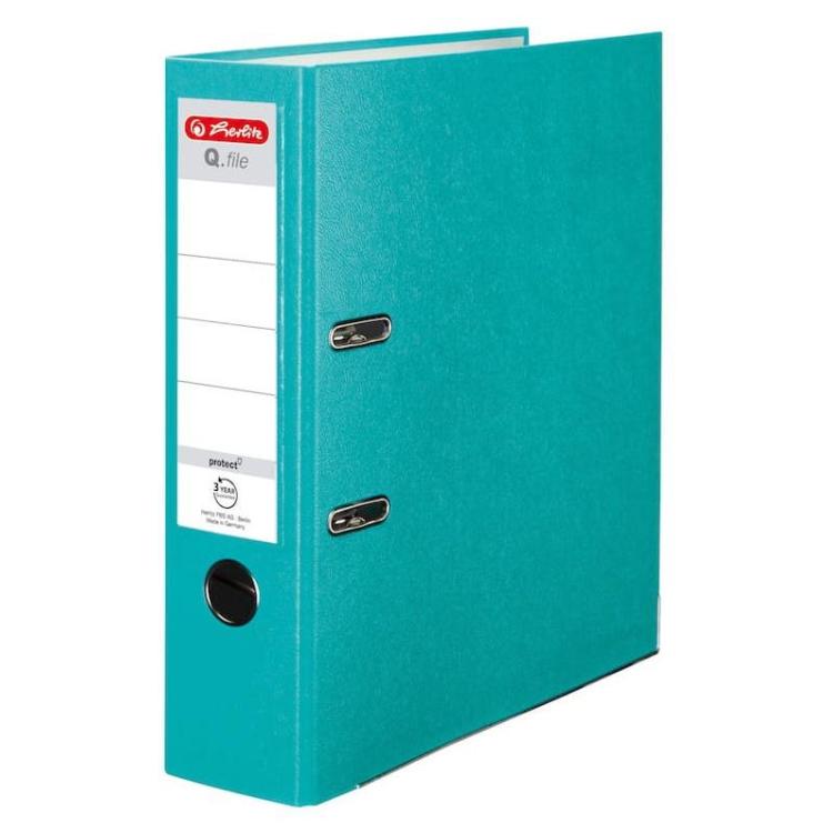 Segregator A4 8cm PP turkusowy Q file