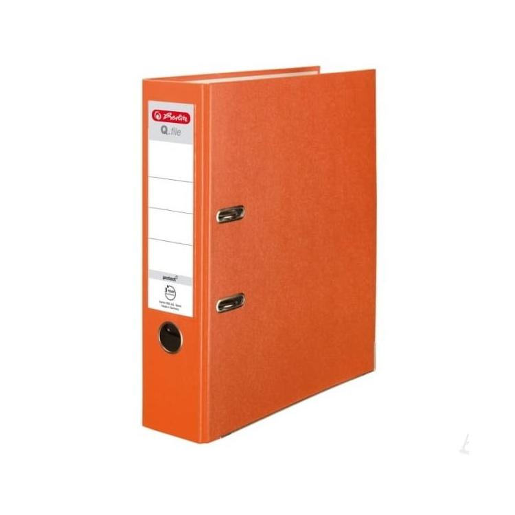 Segregator A4 8cm PP pomarańczowy Q file