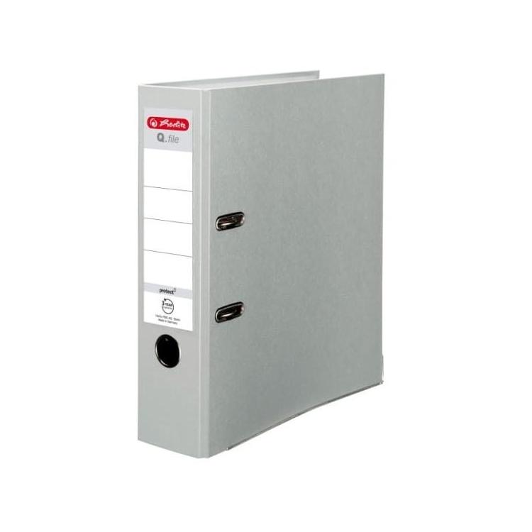 Segregator A4 8cm PP popielaty Q file