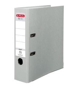 Segregator A4 8cm PP popielaty Q file