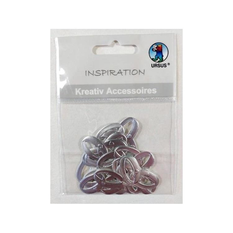 Obrączki tłoczone 20szt srebrne