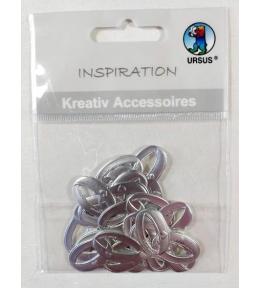 Obrączki tłoczone 20szt srebrne