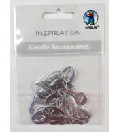 Obrączki tłoczone 20szt srebrne