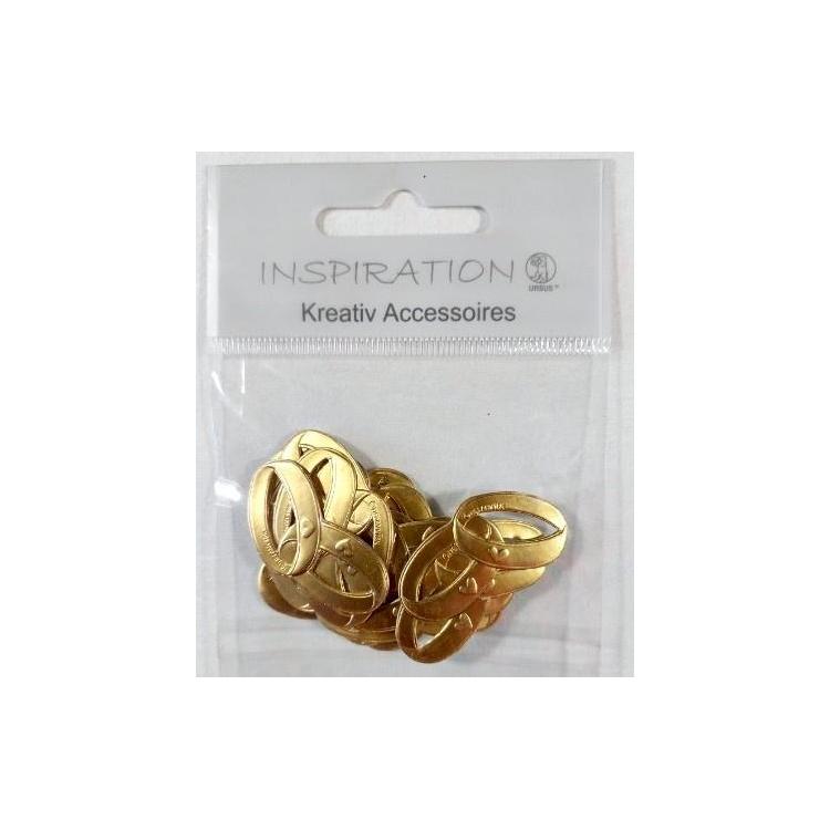 Obrączki tłoczone 20szt złote