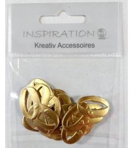 Obrączki tłoczone 20szt złote