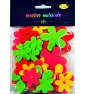 Kwiaty z filcu z dziurką 36-52 mm 56szt