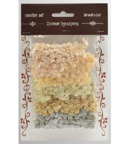 Zestaw cekiny kremowych 6mm 30g