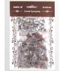 Zestaw elementów srebrnych z folii 5x6g