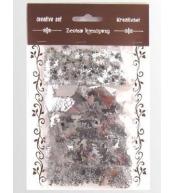 Zestaw elementów srebrnych z folii 5x6g