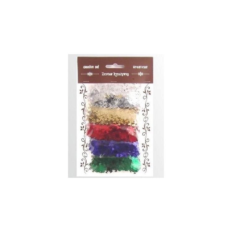 Zestaw elementów z folii śnieżynki 5g