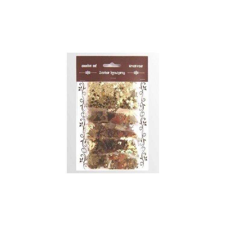 Zestaw elementów złotych z folii 5g