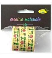 Taśmy samoprzylepne owoce 12mm 3szt