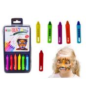 Zestaw kredek do malowania twarzy kolorowe 6szt