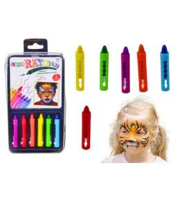 Zestaw kredek do malowania twarzy kolorowe 6szt