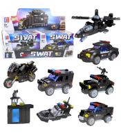 Klocki konstrukcyjne pojazdy SWAT 2w1 MIX