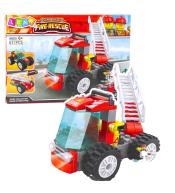 Klocki konstrukcyjne strażacki wóz z drabiną 67el