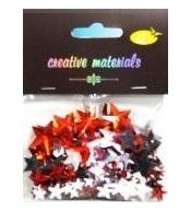 Elementy kryształkowe gwiazdy czerwone 6-22mm 20g