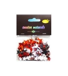 Elementy kryształkowe gwiazdy czerwone 6-22mm 20g