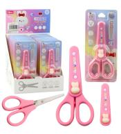 Nożyczki zzkolne z osłonką biały zajączek 14cm