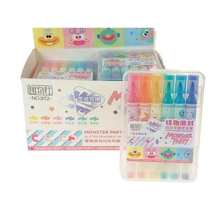 Flamastry dwustronne 6 kolorów