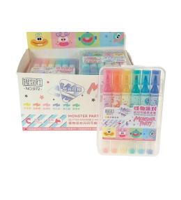 Flamastry dwustronne 6 kolorów