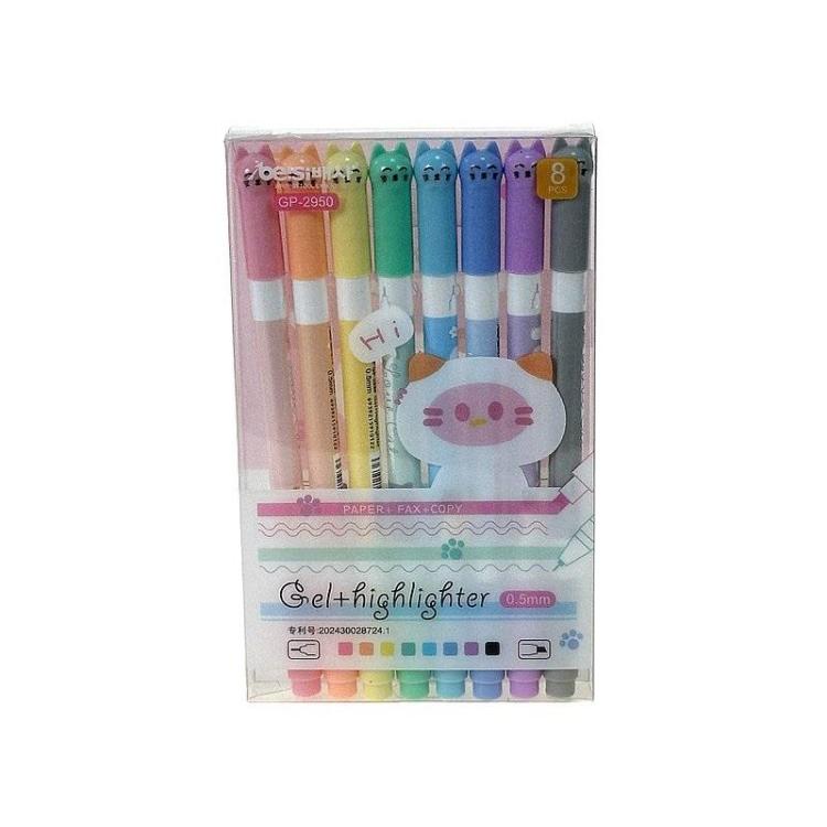 Flamastry dwustronne 8 kolorów