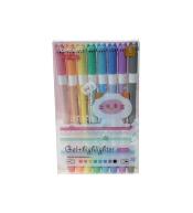 Flamastry dwustronne 8 kolorów