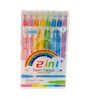 Flamastry dwustronne 8 kolorów