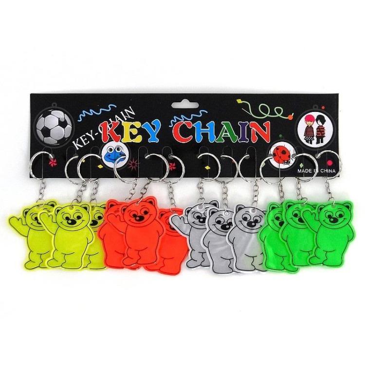 Brelok odblaskowy miś (12szt)