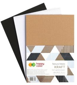 Tektura falista A4/10K mix Kraft HAPPY COLOR