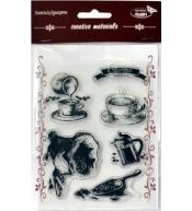 Stemple kreatywne ziarna kawy