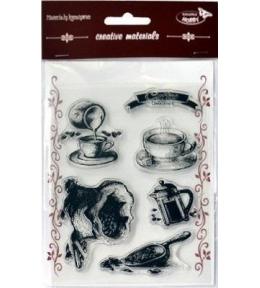 Stemple kreatywne ziarna kawy