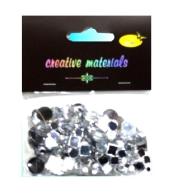 Elementy kryształkowe srebrne 4-12mm 25g
