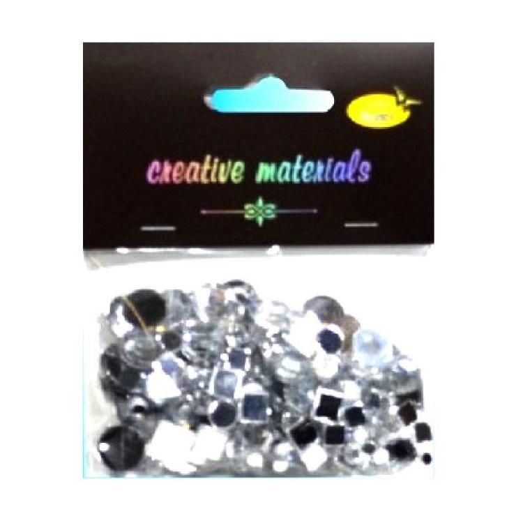 Elementy kryształkowe srebrne 4-12mm 25g