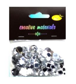 Elementy kryształkowe srebrne 4-12mm 25g