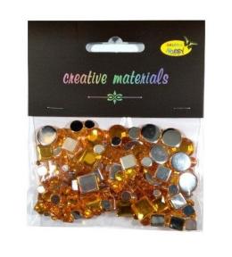 Elementy kryształkowe złote 4-12mm 25g