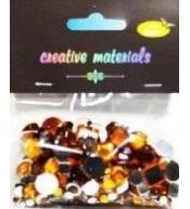 Elementy kryształkowe złoto-brązowe 4-12mm 25g