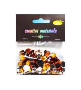 Elementy kryształkowe złoto-brązowe 4-12mm 25g