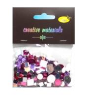 Elementy kryształkowe tonacja różowa 4-12mm 25g