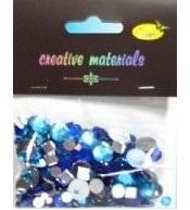 Elementy kryształkowe tonacja niebieska 4-12mm 25g
