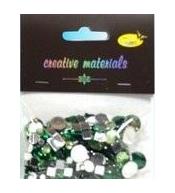 Elementy kryształkowe tonacja zielona 4-12mm 25g