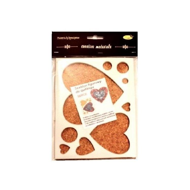 Szablon figurowy do quillingu serce 14.5x19cm