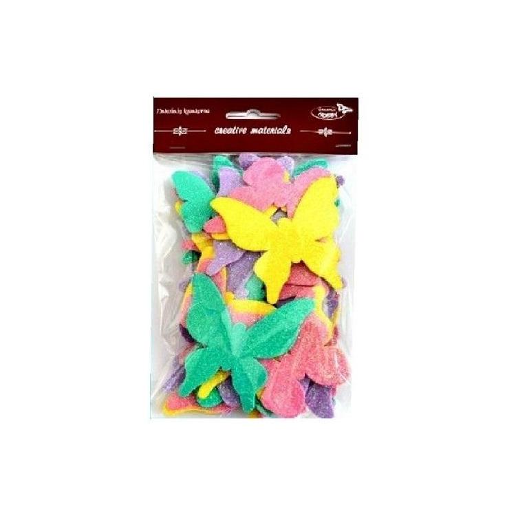 Motyle brokatowe 52szt