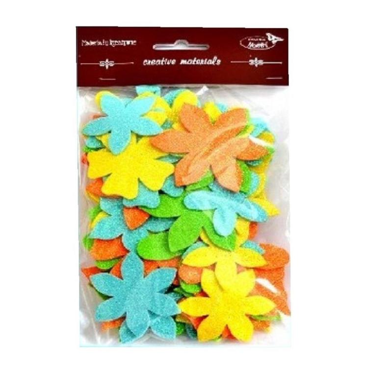 Kwiatki brokatowe 60szt