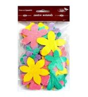 Kwiatki brokatowe 60szt
