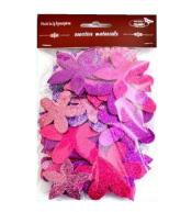 Kwiatki brokatowe 60szt